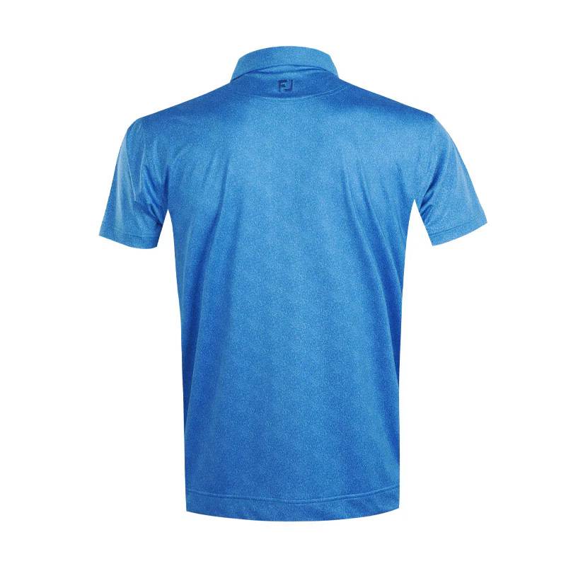 FOOTJOY Speckle Print Lisle Men's Polo (Royal) - Image 2