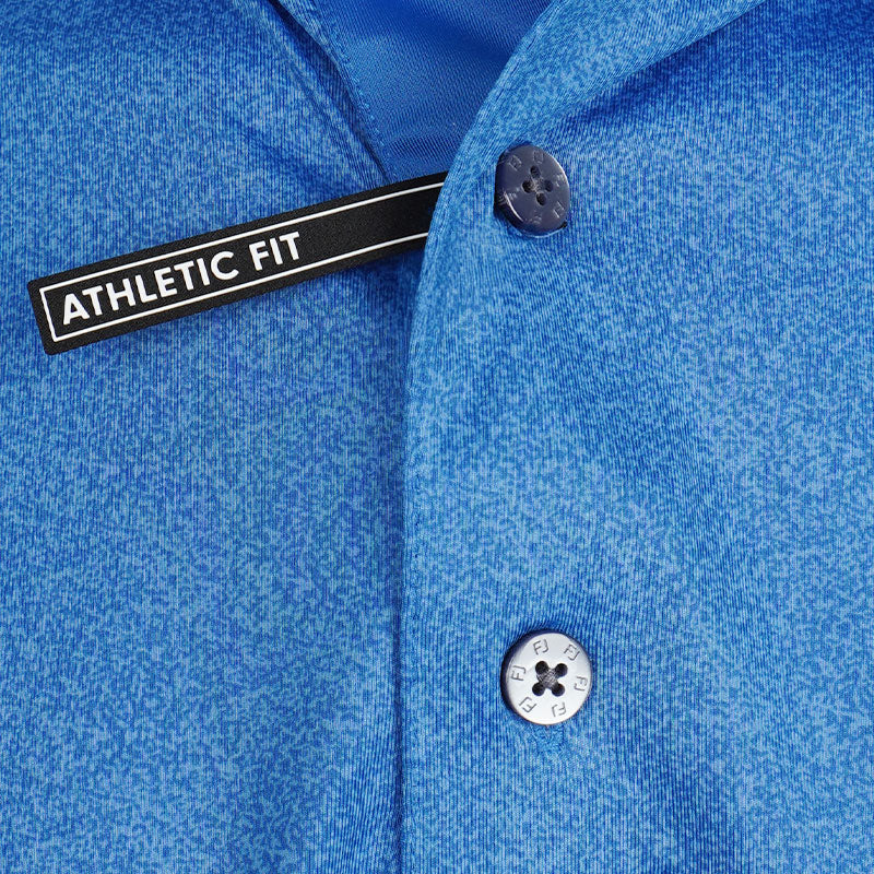 FOOTJOY Speckle Print Lisle Men's Polo (Royal) - Image 3