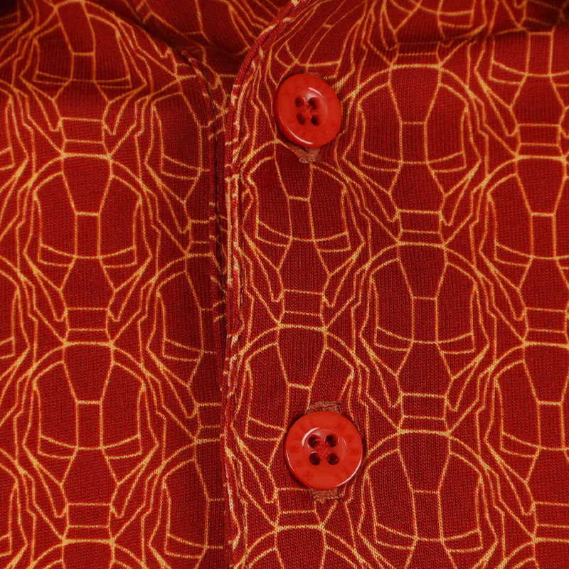 DISNEY Iron Man Men's Polo (Maroon) - Image 3