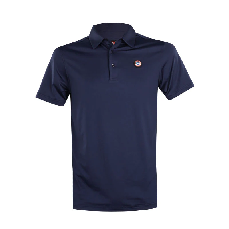 DISNEY Captain America Mesh Men's Polo (Dark Navy)