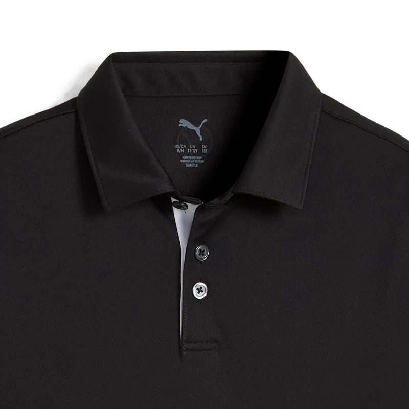 PUMA Boy's Pure 2.0 Boy's Polo (Black) - Image 3