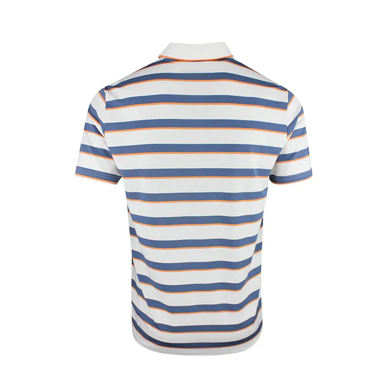 PUMA CLOUDSPUN Stripe Men's Polo (White/Indigo) - Image 2
