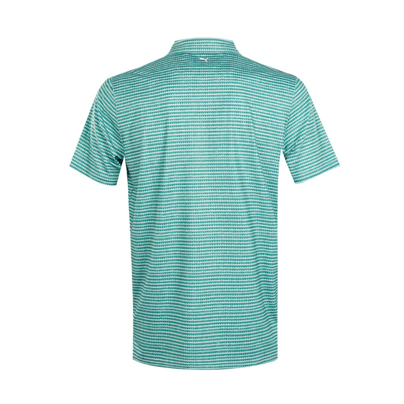 PUMA MATTR Stadium Men's Polo (White/Luso Green) - Image 2