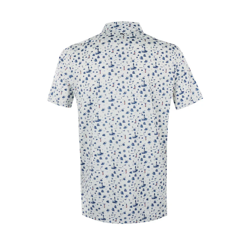 PUMA MATTR Lighthouse Men's Polo (White/Navy) - Image 2