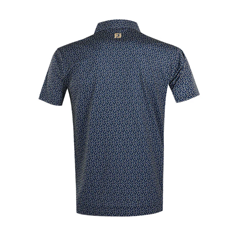 FOOTJOY Arc Geo Lisle Men's Polo (Navy) - Image 2