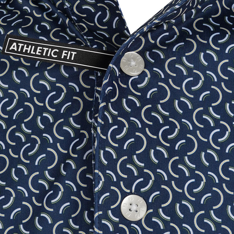 FOOTJOY Arc Geo Lisle Men's Polo (Navy) - Image 3