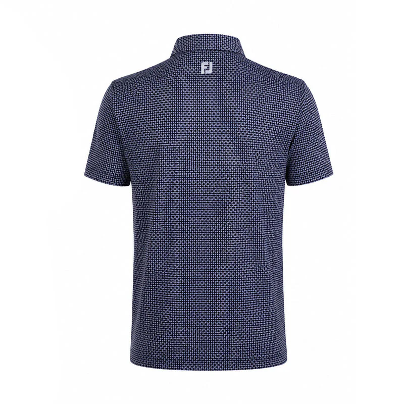 FOOTJOY Ellipse Print Lisle Men's Polo (Black) - Image 2