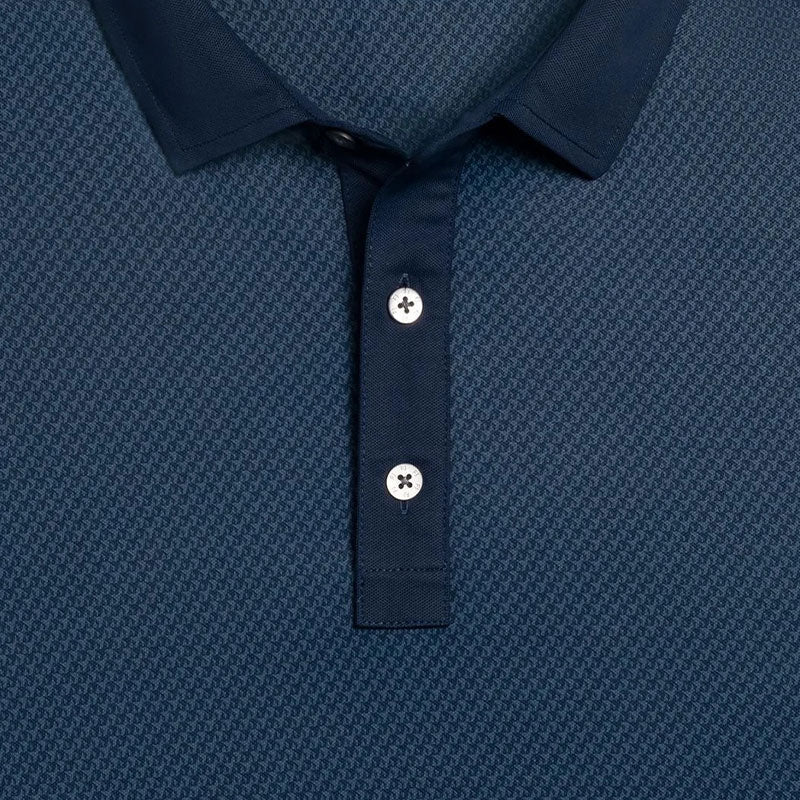FOOTJOY Star Geo Pique Men's Polo (Navy) - Image 3