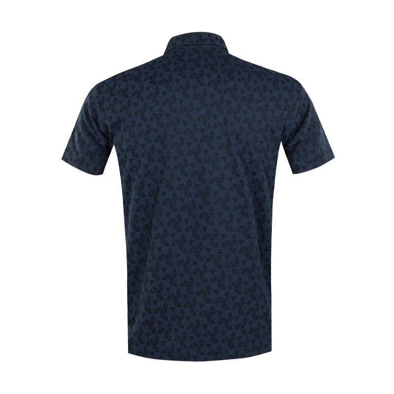 LE COQ SPORTIF GOLF Triangle Jacquard Men's Polo (Navy) - Image 2