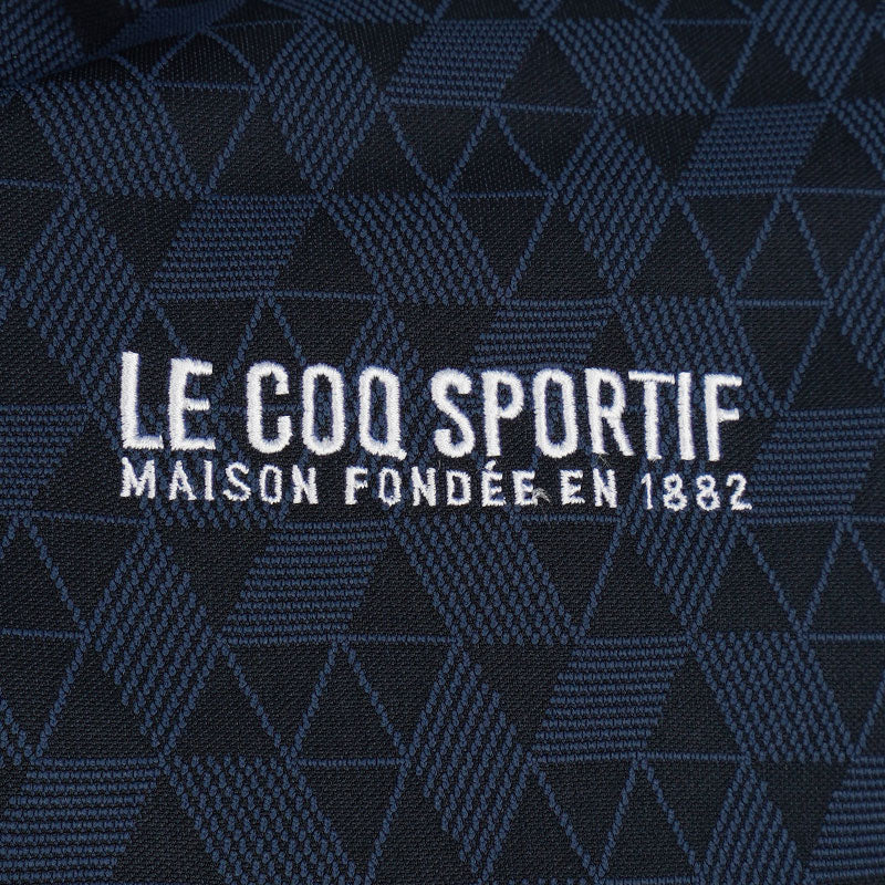 LE COQ SPORTIF GOLF Triangle Jacquard Men's Polo (Navy) - Image 4