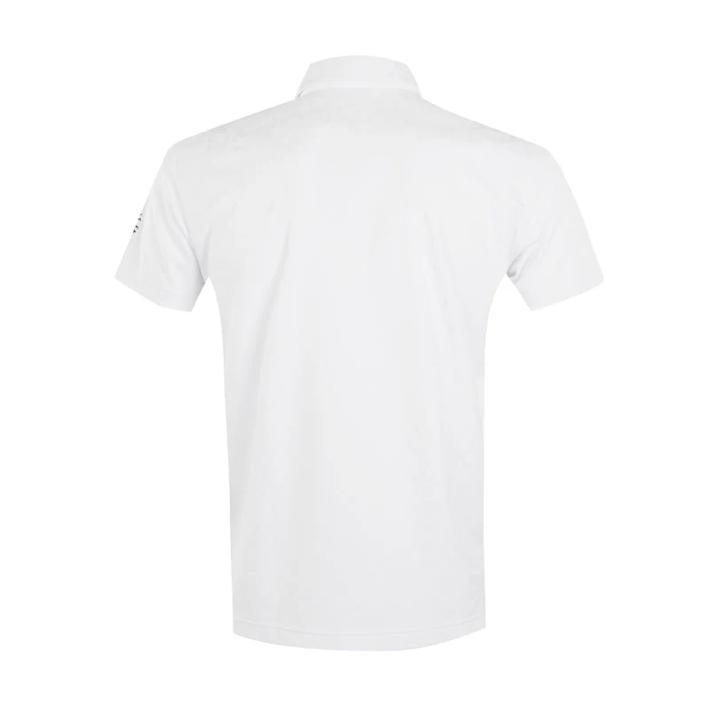 LE COQ SPORTIF GOLF Triangle Jacquard Men's Polo (White) - Image 2