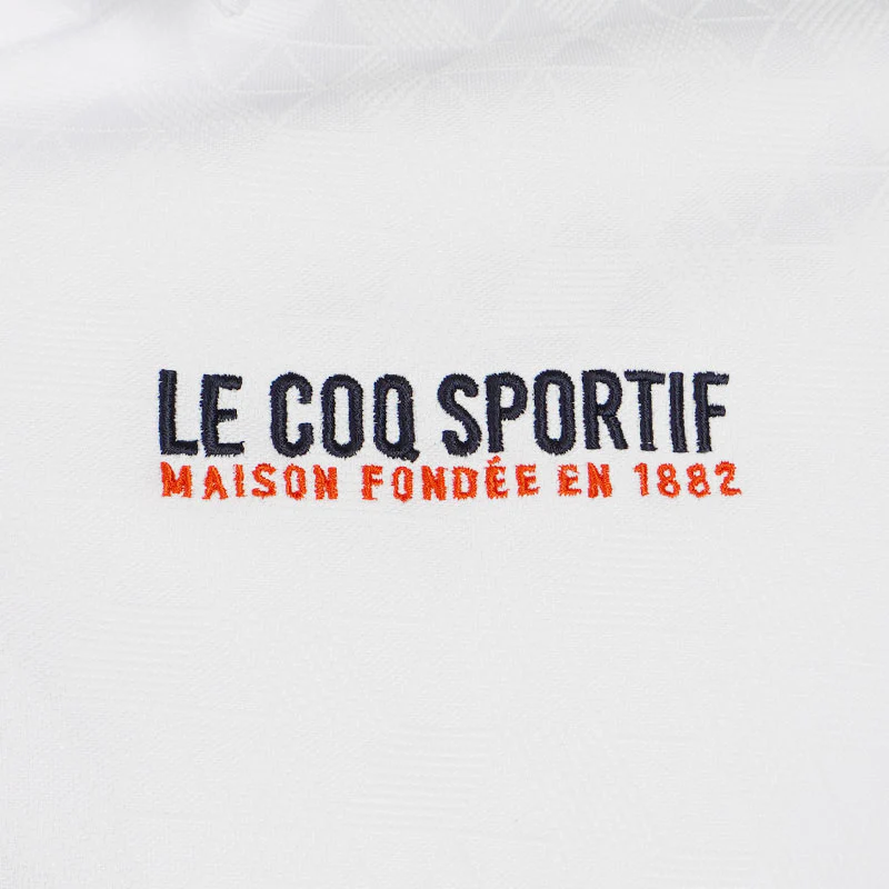 LE COQ SPORTIF GOLF Triangle Jacquard Men's Polo (White) - Image 4