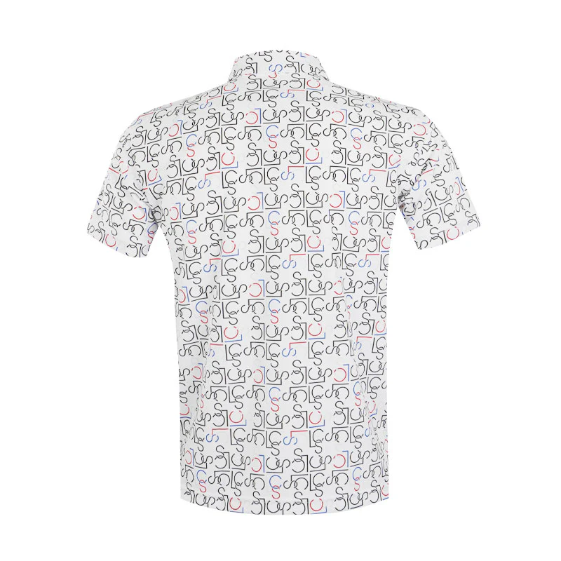 LE COQ SPORTIF GOLF Monogram Men's Polo (White) - Image 2