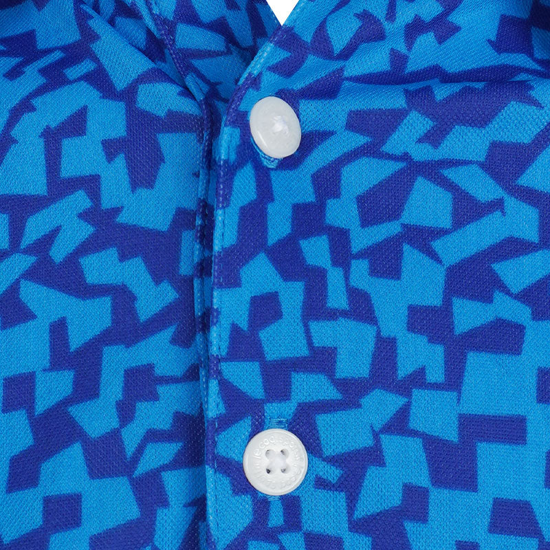 LE COQ SPORTIF GOLF Minamo Print Men's Polo (Blue) - Image 3