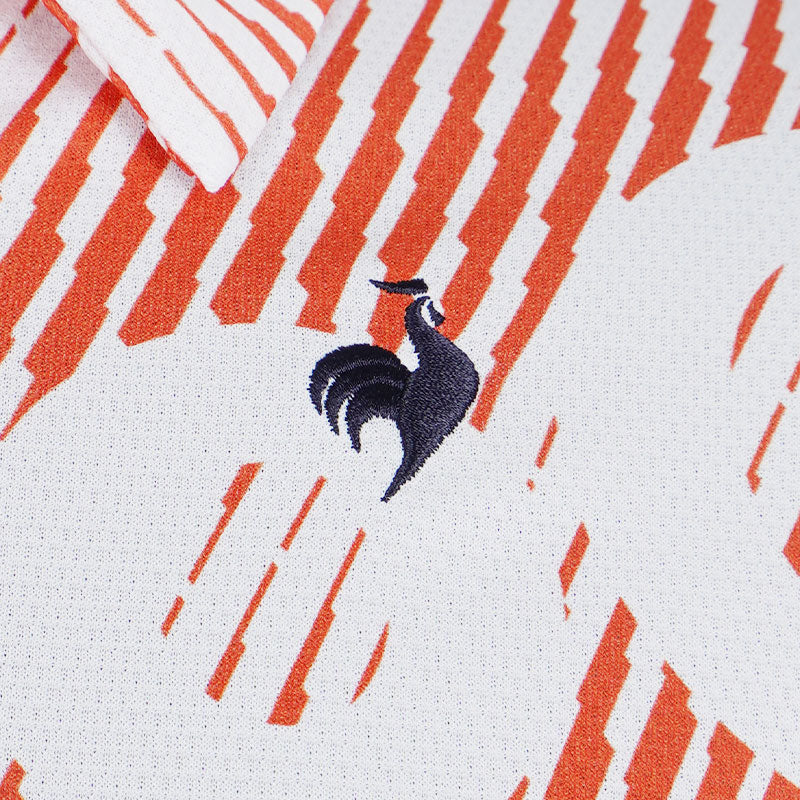 LE COQ SPORTIF GOLF Diagonal Pattern Women's Polo (Orange) - Image 4