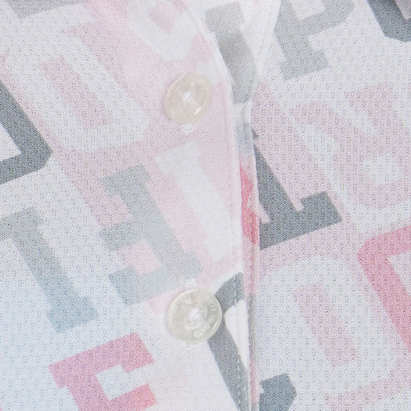 LE COQ SPORTIF GOLF Logo Pattern Women's Polo (Pink) - Image 3