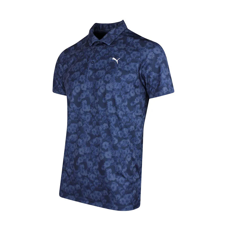 PUMA Pure 2.0 Floral Men's Polo (Deep Navy) - Image 3