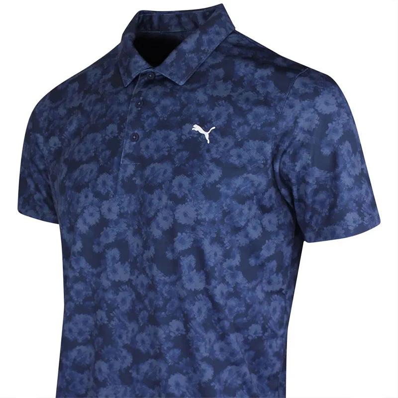PUMA Pure 2.0 Floral Men's Polo (Deep Navy) - Image 4