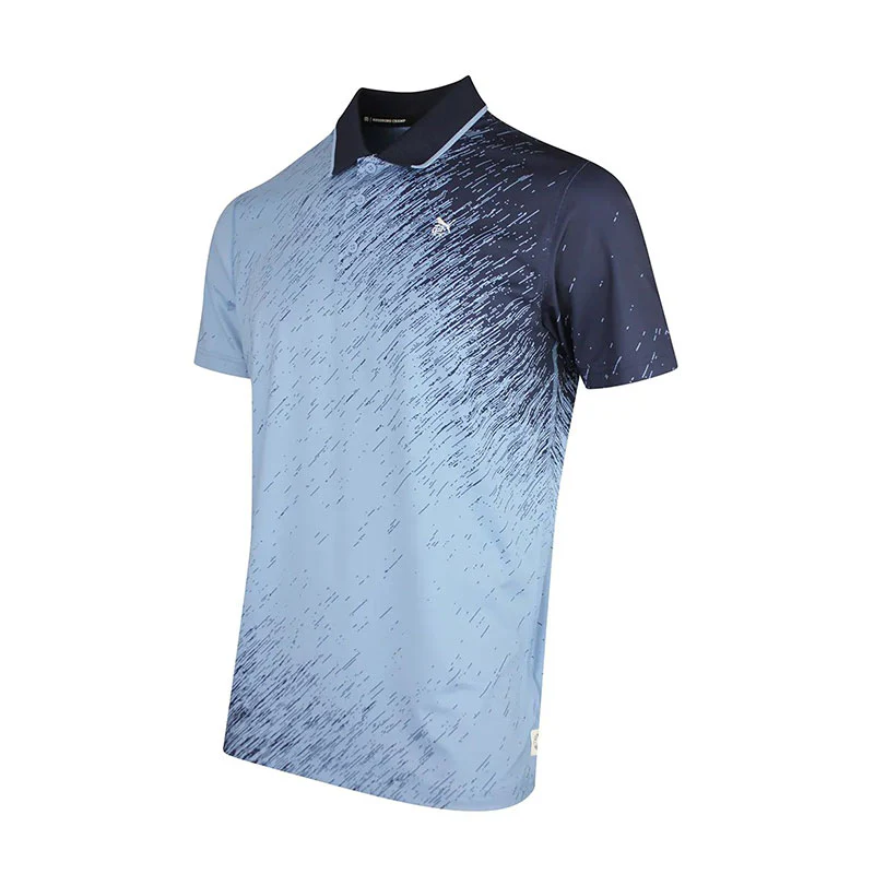 PUMA x Reigning Champ Men's Polo (Zen Blue/Deep Navy) - Image 3