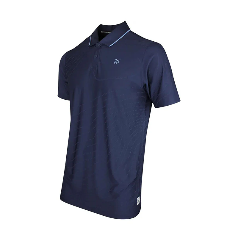 PUMA x Reigning Champ Jacquard Men's Polo (Deep Navy) - Image 3