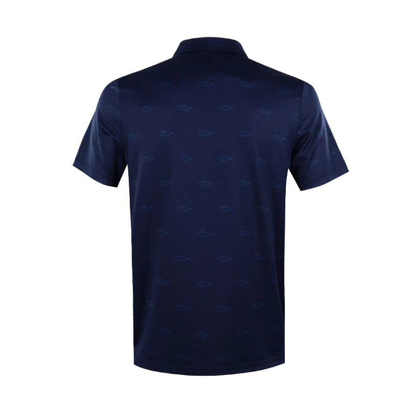 LACOSTE Regular Fit UV Men's Polo (Navy) - Image 2