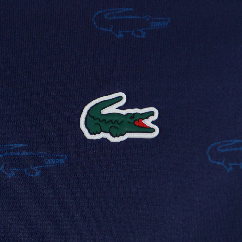 LACOSTE Regular Fit UV Men's Polo (Navy) - Image 4