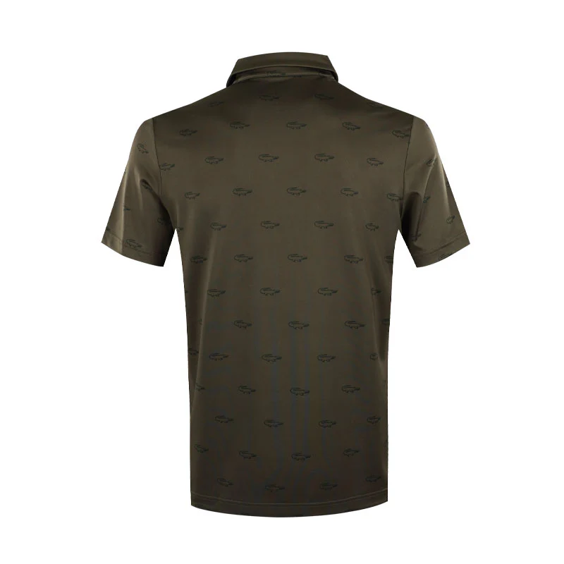 LACOSTE Regular Fit UV Men's Polo (Olive) - Image 2
