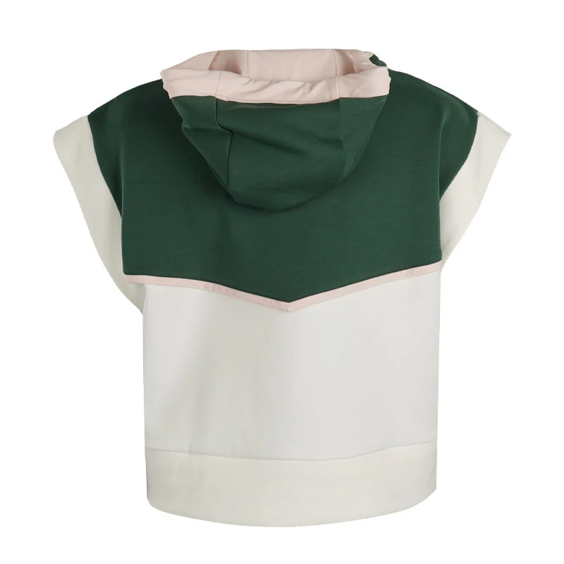 FORE ALL Laila Women's Sleeveless Hoodie (Green/White) - Image 2