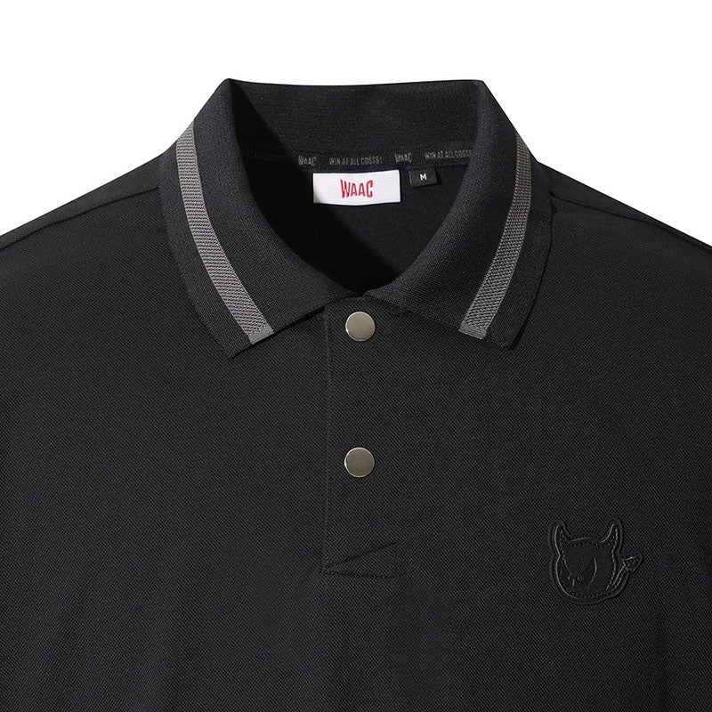 WAAC Waacky Collar Point Men's Polo (Black) - Image 3