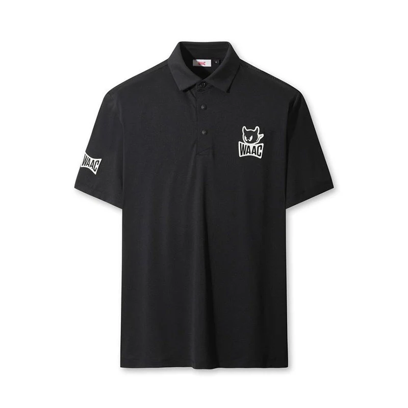 WAAC Player's Edition Emblem Basic Men's Polo (Black)