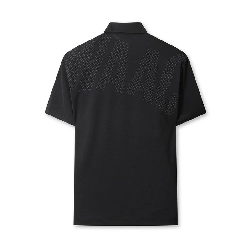 WAAC Player's Edition Emblem Basic Men's Polo (Black) - Image 2