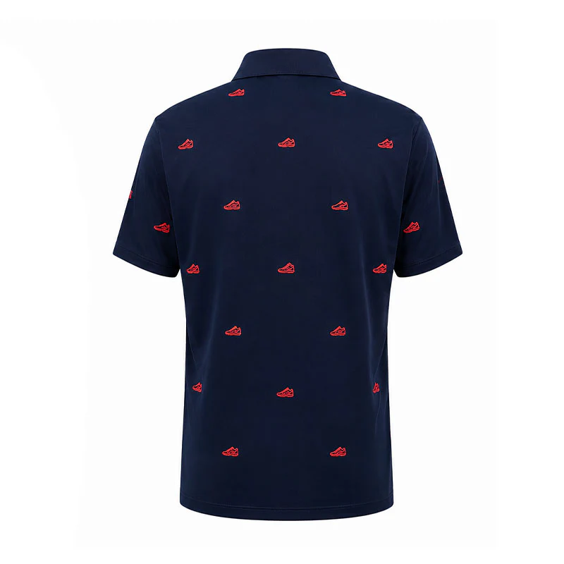 NIKE Par Men's Polo (Navy/Lava) - Image 2