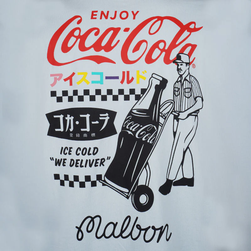 MALBON GOLF x Coca Cola Special Delivery Men's T-Shirt (Powder Blue) - Image 4