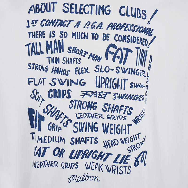 MALBON GOLF Club Select Men's T-Shirt (White) - Image 4