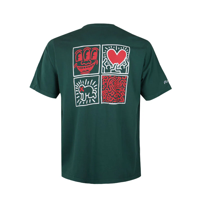 MALBON GOLF x Keith Haring Pocket Men's T-Shirt (Green) - Image 2