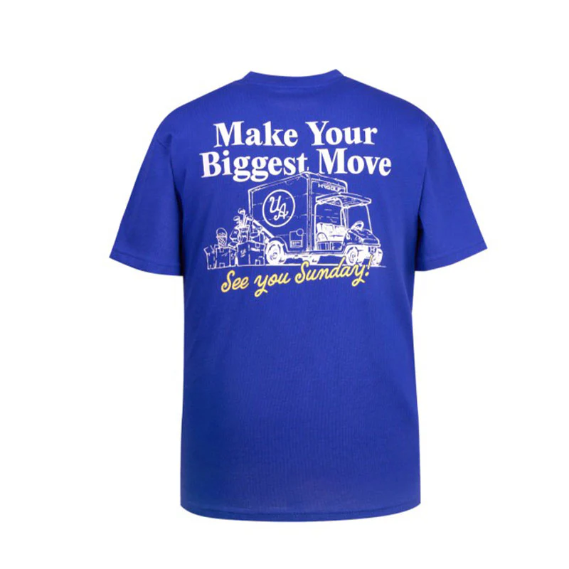 UNDER ARMOUR Heavyweight Moving Day Illustration Men's Polo (Royal) - Image 2