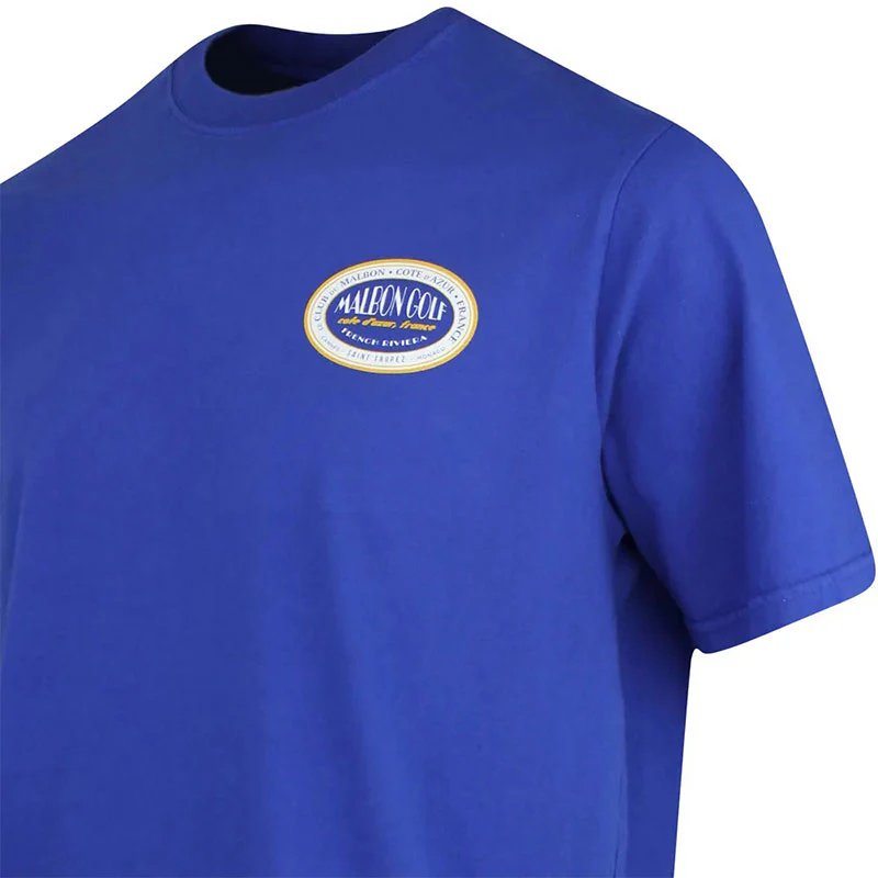 MALBON GOLF Matisse Men's T-Shirt (Blue) - Image 4