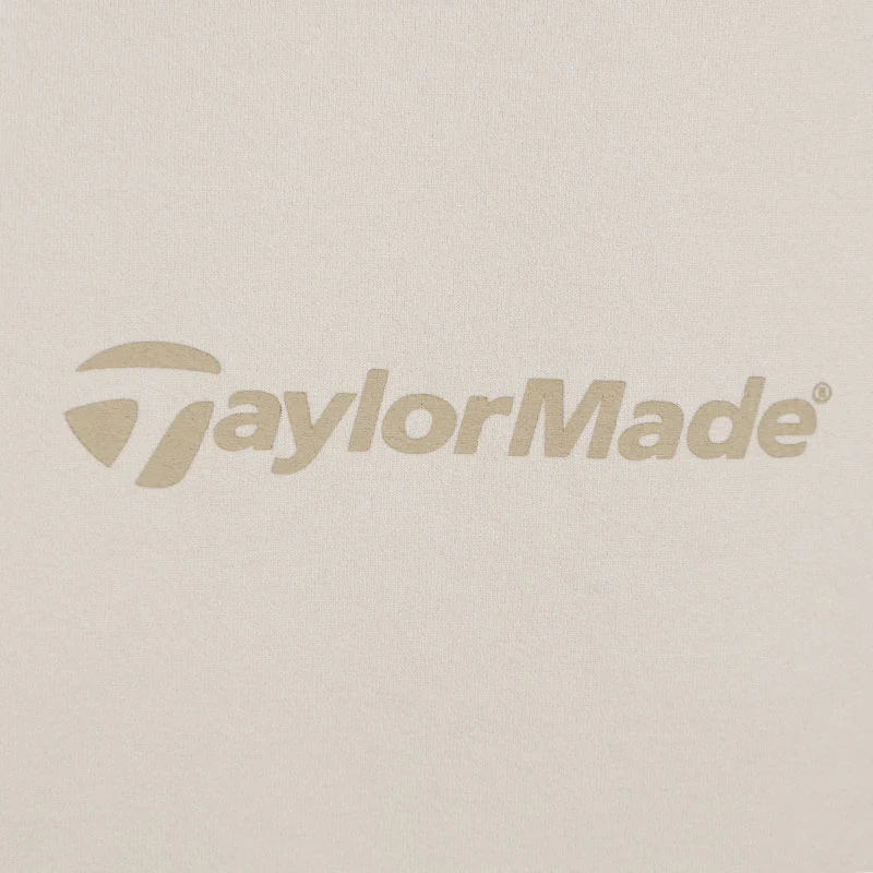 TAYLORMADE Circle Logo Men's Mock Shirt (Beige) - Image 4