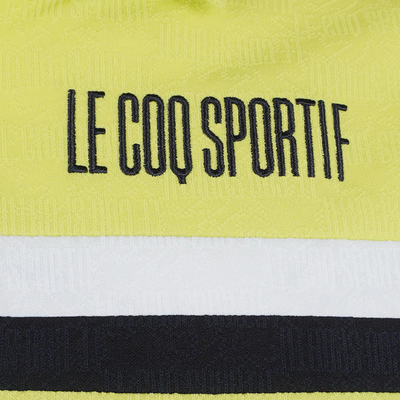 LE COQ SPORTIF GOLF Petite Men's Jacquard Polo (Lime) - Image 4