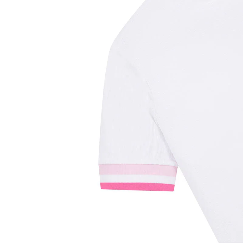 WAAC Athletic Stretch Rib Women's Mock Shirt (White) - Image 4