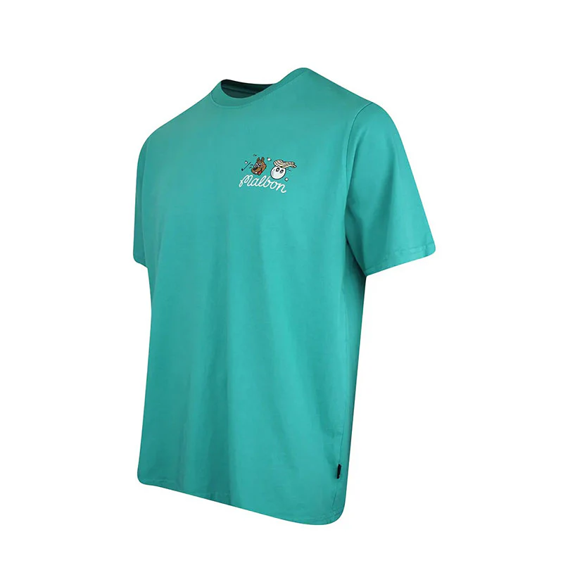MALBON GOLF Two Man Scramble Men's T-Shirt (Blue/Green) - Image 3