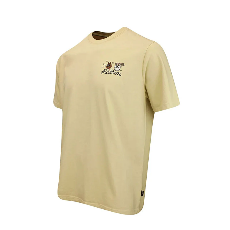 MALBON GOLF Two Man Scramble Men's T-Shirt (Light Khaki) - Image 3