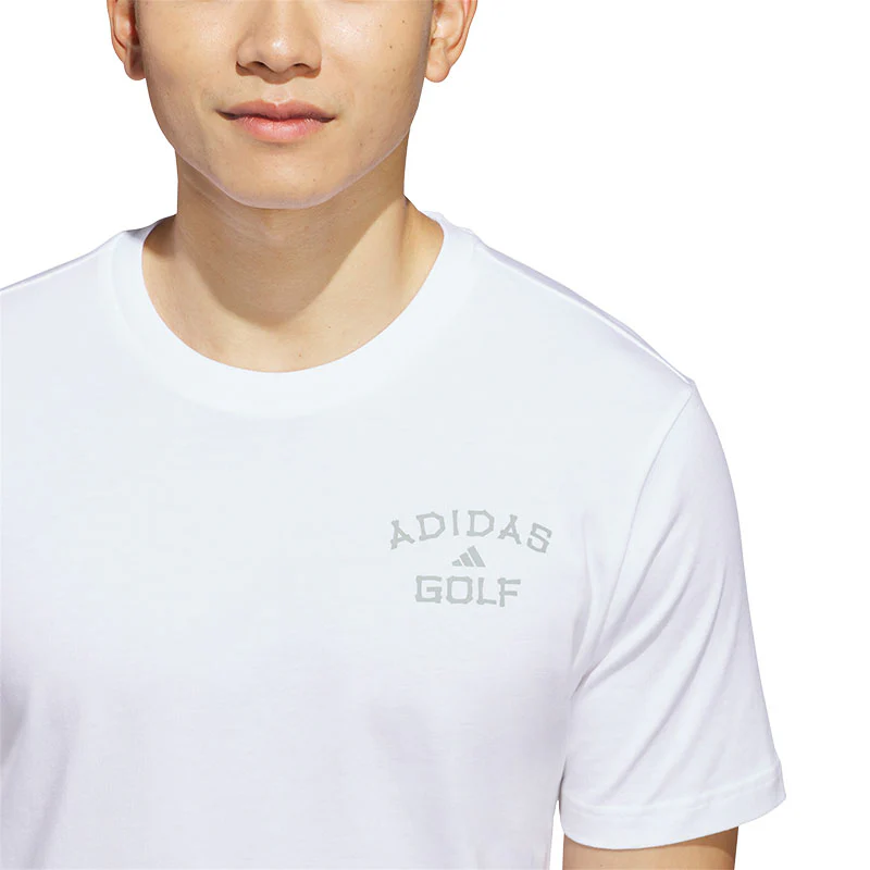 ADIDAS Golf Chip In Paradise Graphic Men's T-Shirt (White) - Image 3