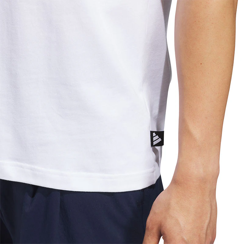 ADIDAS Golf Chip In Paradise Graphic Men's T-Shirt (White) - Image 4