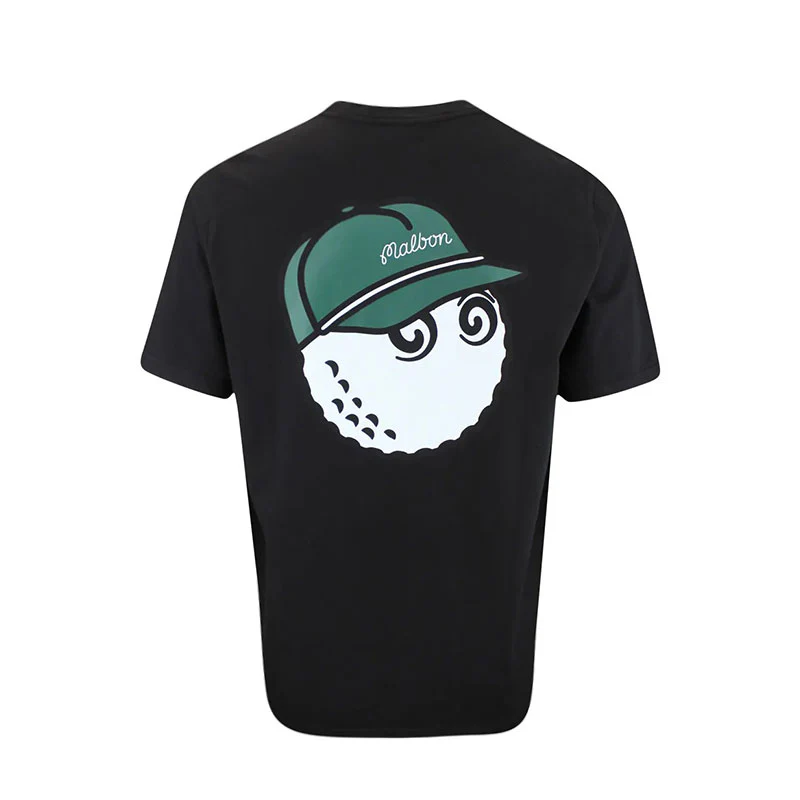 MALBON GOLF Bermuda Baldwin Men's T-Shirt (Black) - Image 2