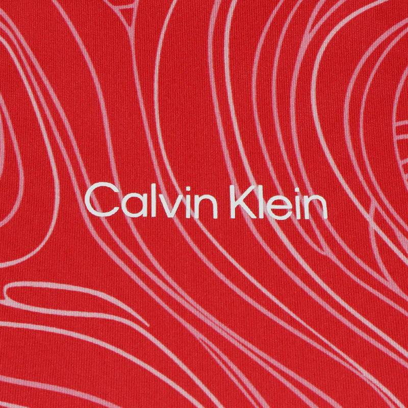 CALVIN KLEIN Carmen Mock Neck Dress (Marble Print) - Image 3