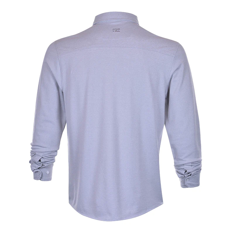CUTTER & BUCK Oxford Button Men's Long Sleeve Shirt (Polished) - Image 2