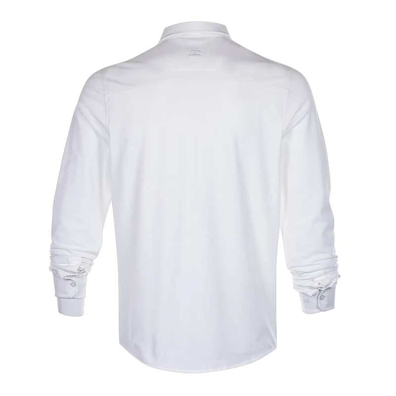 CUTTER & BUCK Oxford Button Men's Long Sleeve Shirt (White) - Image 2