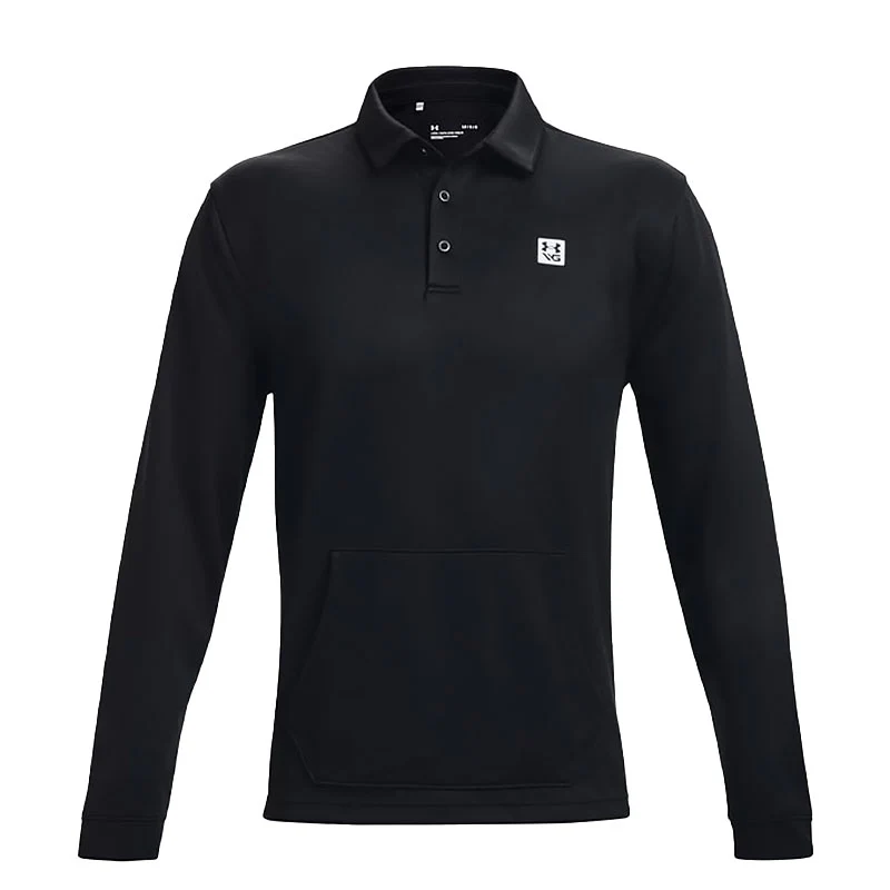 UNDER ARMOUR Decode The Game Men's Long Sleeve Polo (Black)