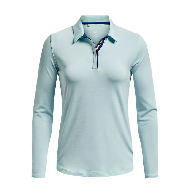 UNDER ARMOUR Fuse Teal Women's Long Sleeve Polo (Fuse Teal)
